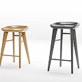 Modern Bar Stools Black And Wooden Minimalist Design With Sleek Seats And Sturdy Legs