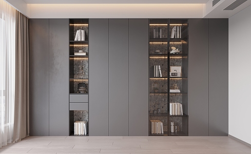 Modern bookcase 3d model