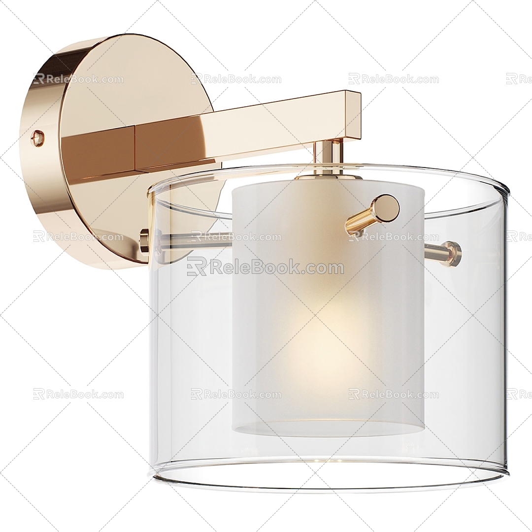 Glass Wall Lamp Metal Wall Lamp Light Luxury Wall Lamp model