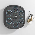 Black Fitness Equipment With Fan Shaped Massage Nodes And Boxing Gloves For Training