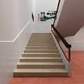 LABORATORY CORRIDOR STAIRS 3d model