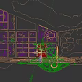 Modern Office Building Complex With Green Roofs Waterfront Roads And Urban Planning