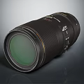 Professional Black Telephoto Camera Lens With Clear Glass And Grip Rings