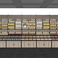 Retail Display Shelves Featuring Multi Tier Racks And Cabinet Doors For Product Storage