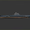 Aircraft Carrier Military Ship Model With Flight Deck And Naval Weapon System