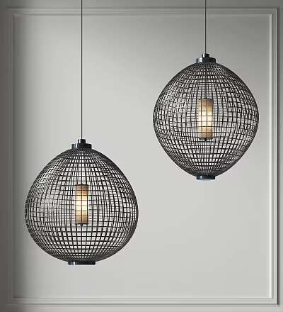 Modern chandelier metal chandelier 3d model