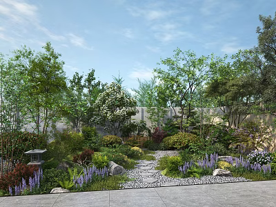 Modern Garden Courtyard Plant Landscape 3d model