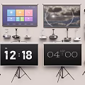 Modern Projection Curtain Projector Projection Curtain 3d model