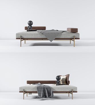 Light luxury chaise longues chaise longues combination 3d model