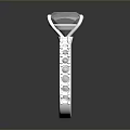 Elegant Fashion Ring Featuring Large Gemstone And Silver Band With Small Diamonds