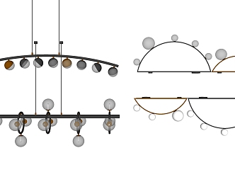 Modern chandelier glass chandelier 3d model