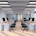 Simple office area 3d model