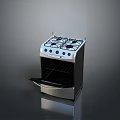 Stainless Steel Gas Stove With Oven And Multiple Burners For Kitchen Cooking