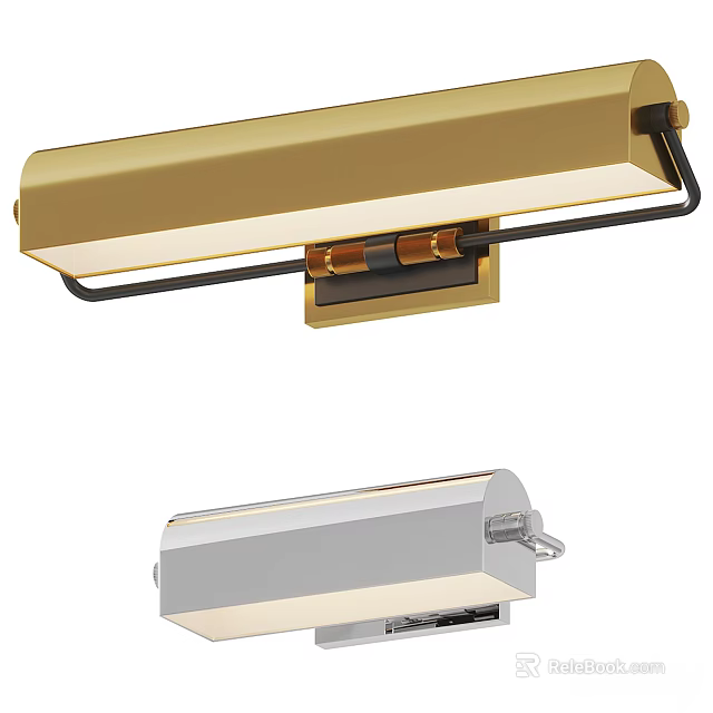 Modern Minimalist Gold And Silver Wall Light Design For Home Interior Lighting 3d model 