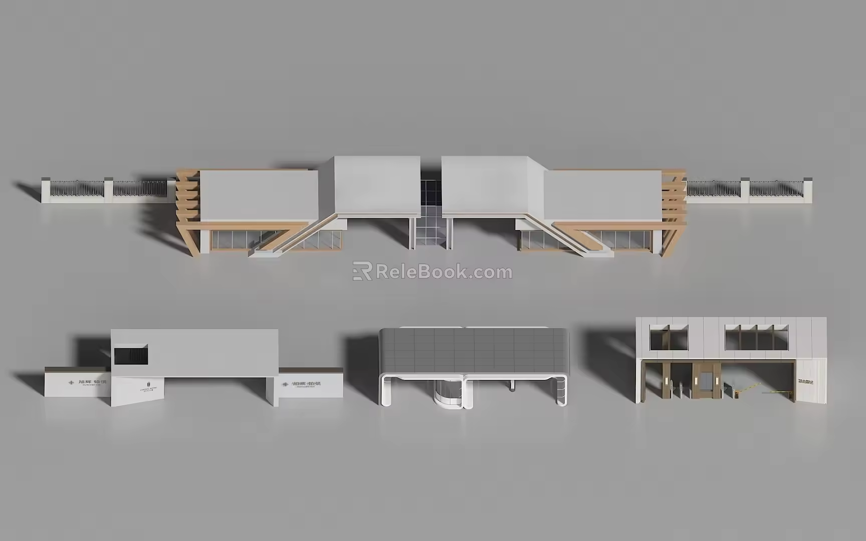 Factory Gate Residential Gate Entrance Gate Guard Security Pavilion 3d model
