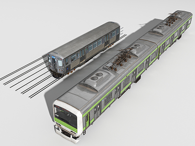 Modern Subway Light Rail 3d model