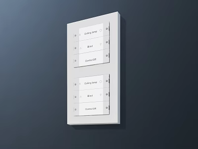 Modern Switch Panel With Multiple Buttons For Room Control And Functions 3d model