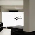 Minimalist Modern Clothing Store Interior With Open Display Metal Racks And Showcase