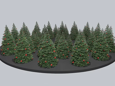 Christmas tree plant tree forest scene material pine tree Christmas Christmas decoration tree 3d model