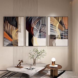 modern abstract painting abstract decorative painting 3d model