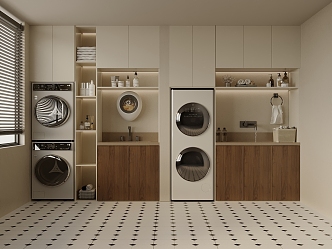 Laundry Cabinet Washing Machine Cabinet Laundry 3d model