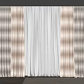 Modern Layered Beige And White Curtains With Sheer Panels For Bright Living Space