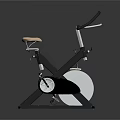 Black Stationary Exercise Bike With Ergonomic Seat And Handlebar For Home Fitness