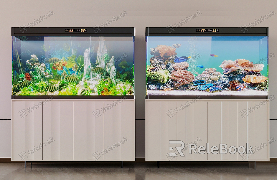 Modern fish tank fish tank aquarium model