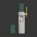 Household Electrical Appliance Water Dispenser with Two Green Water Buckets and White Body