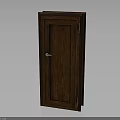 Brown Wooden Cabinet Door With Elegant Design Smooth Surface And Metal Handle