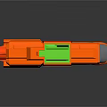 Orange And Green NERF Toy Gun For Children Outdoor Playtime Fun