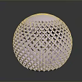3D Rendered Decorative Light Purple Sphere With Intricate Hollow Geometric Patterns