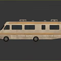 minibus minivan driverless bus school bus van box car 3d model