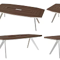 Modern Meeting Table White Minimalist Meeting Table Light Luxury High Level Meeting Table Small Long Meeting Table Solid Wood Simple Meeting Table 3d model