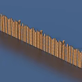 Decorative Garden Ornamental Wooden Fence with Pointed Tops for Landscaping Design