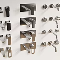 Various Styles of Modern Faucets in Black and Silver Displayed on White Background