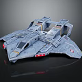 Sci Fi Gray Spaceship Model With Wings Engines And Cockpit Details 3d model