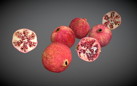 Pomegranate fruit 3d model