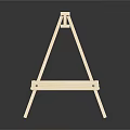 Sturdy Wooden Sawhorse Workbench Support with Cross Supports on Black Reflective Surface