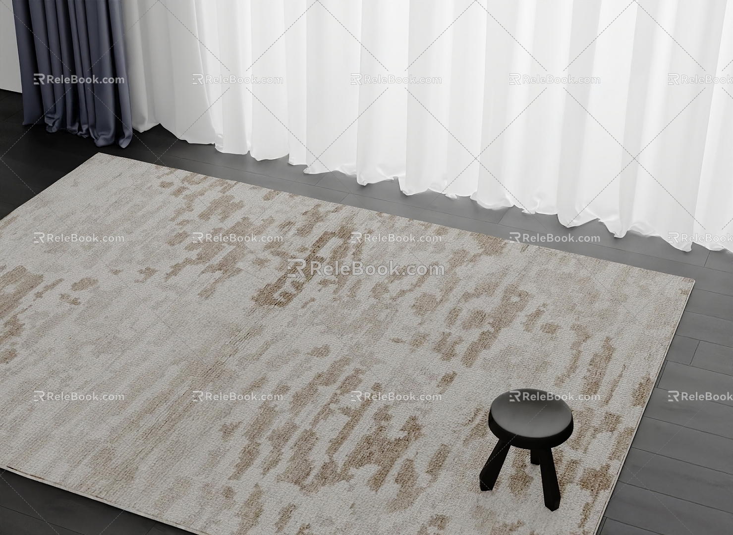 Italian Light Luxury Carpet 3d model