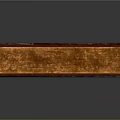 Elegant Dark Red Box With Golden Carved Pattern On Leather Surface And Wooden Base