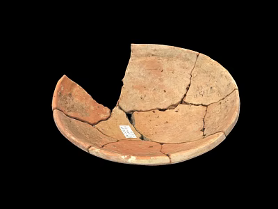 Pottery Bowl Pottery Archaeological Antique Broken Pottery Bowl Bowl Remains 3d model