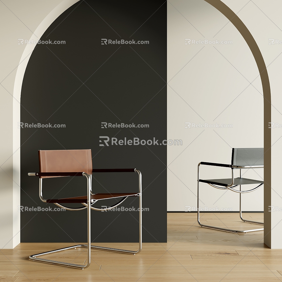 Leather Dining Chair 3d model