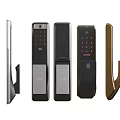 Smart Door Locks With Digital Keypad And Various Modern Design Styles 3d model
