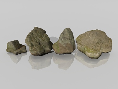 Stone Rock Cliff Stone Ground Moss Stone Gobi Desert Pavement Stone Pile Sand Stone Shaped Stone 3d model