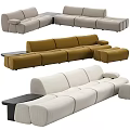 Stylish Modern Modular Sectional Sofa With Versatile Design And Side Table