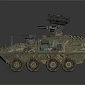 Tactical Armored Military Vehicle With Missile Launcher Camouflage Paint And Multi Wheel Drive System