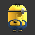 Cute Minion Dolls With Yellow Body Blue Overalls Black Spiky Hair Goggles And Outstretched Arms