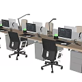 Modern office desk and chair office desk and chair combination 3d model