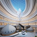 Modern Atrium Mall 3d model